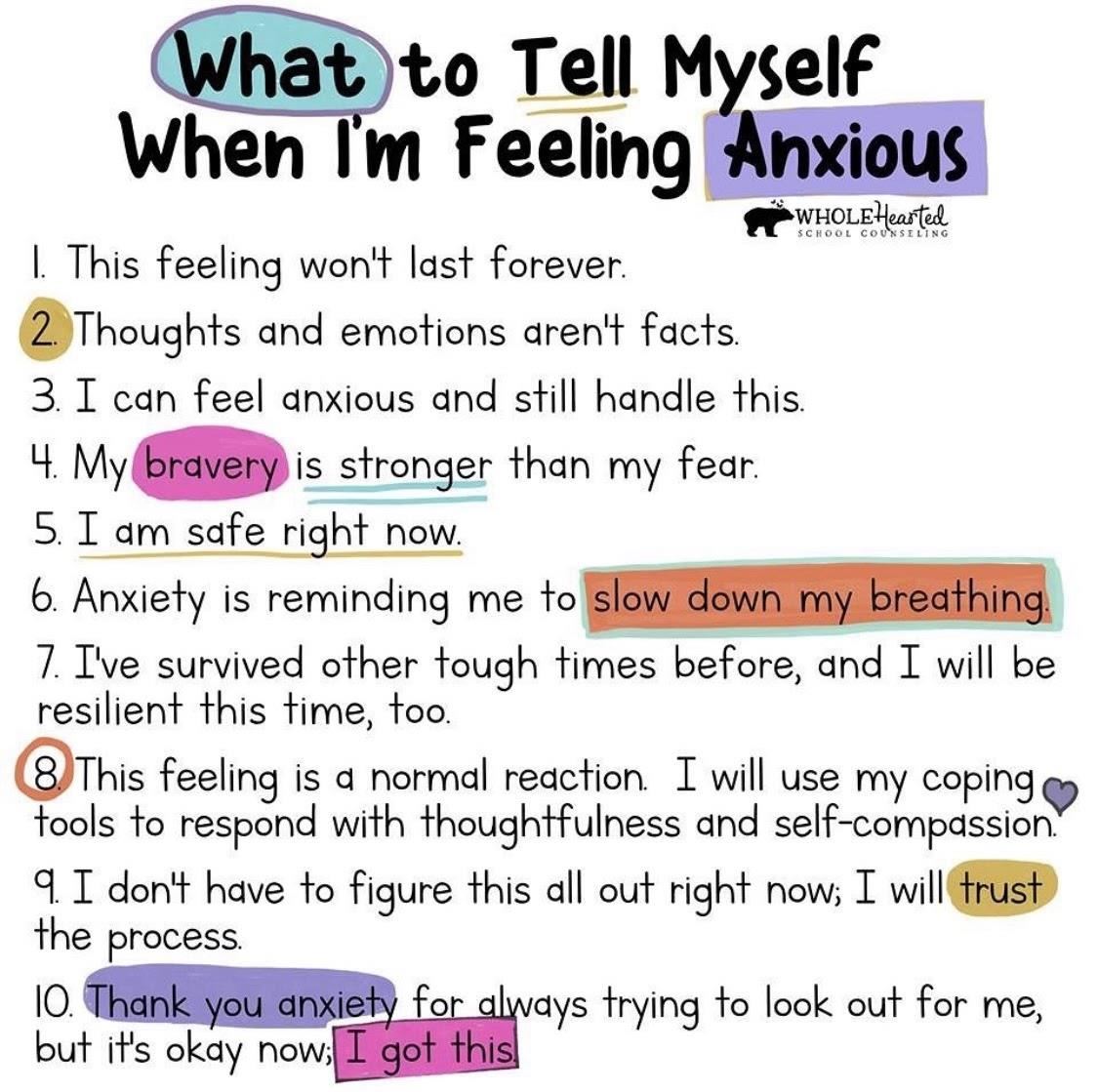 What to Tell Myself When I'm Feeling Anxious 